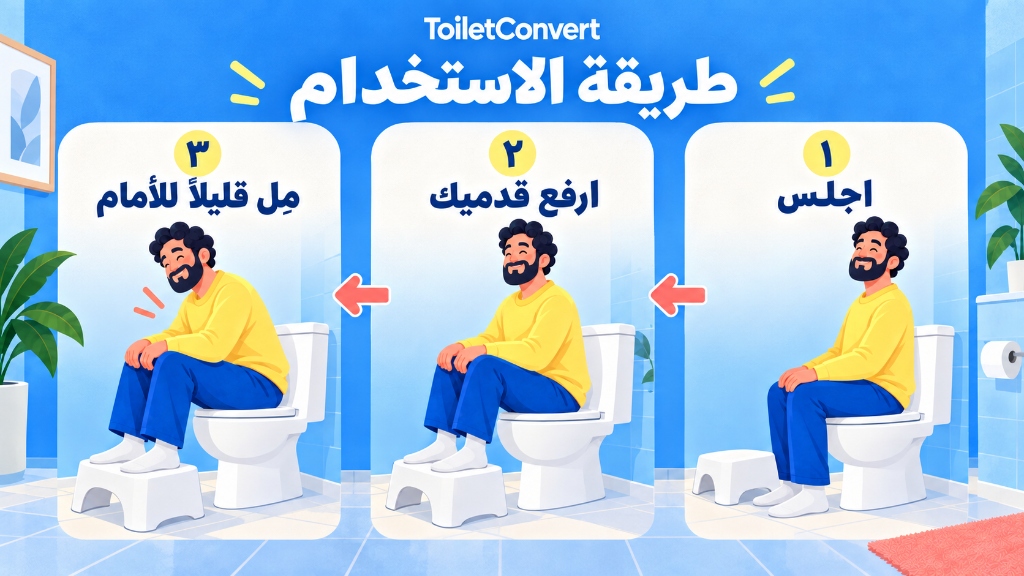 طريقة استخدام مسند المرحاض ToiletConvert بالتفصيل